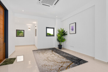 modern living room with floor