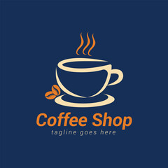 Coffee shop logo design template