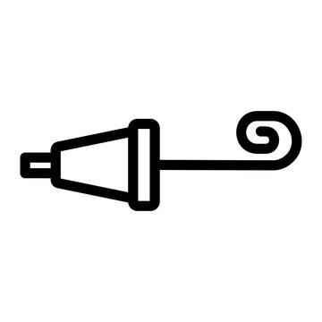 party blower line icon