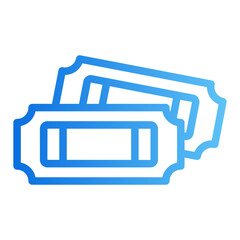 ticket gradient icon