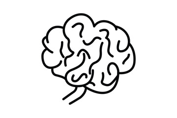 Brain icon illustration. icon related to internal organ. Line icon style. Simple vector design editable. SVG files, EPS, Transparent PNG, JPG.