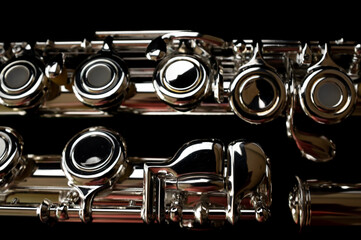 Obraz premium Close shot of a high quality metal alloy flute