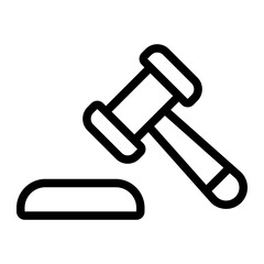 gavel line icon