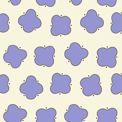 Smiling flower, abstract personage, mascot design, funny face, cute icon.