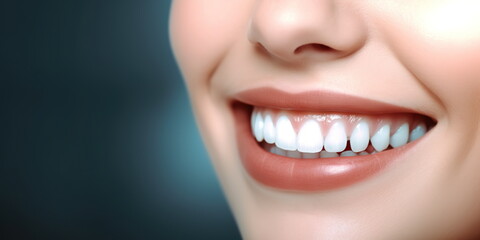 Obraz premium Close-up of beautiful woman's teeth