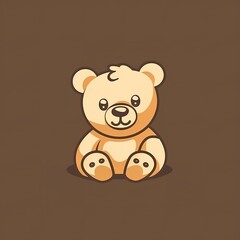 Fototapeta premium a cartoon white teddy bear smilling. AI generative