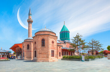 Mevlana museum mosque in Konya, Turkey