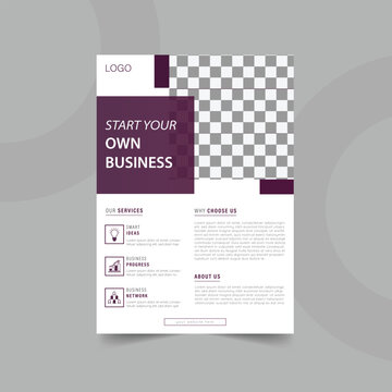 Modern business corporate vector flyer
