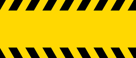 Yellow warning stripe template vector