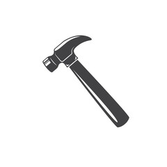 black hammer tool icon vector element design template