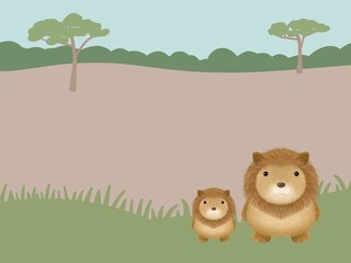 ライオンの背景