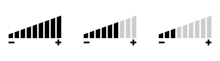 Volume vector icons set