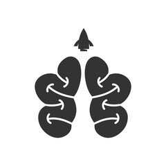 brain rocket logo template Icon Illustration Brand Identity. Isolated and flat illustration. Vector graphic