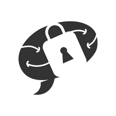 brain lock logo template Icon Illustration Brand Identity. Isolated and flat illustration. Vector graphic