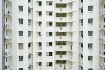 white apartment blocks in singapore
