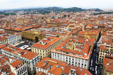 Fototapeta na wymiar aerial view of the city Florence