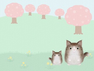 ネコの背景　（画用紙）