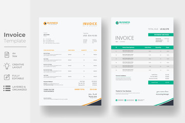 creative invoice template design