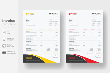 creative invoice template design