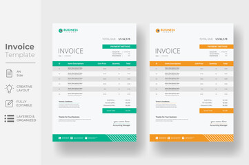 creative invoice template design