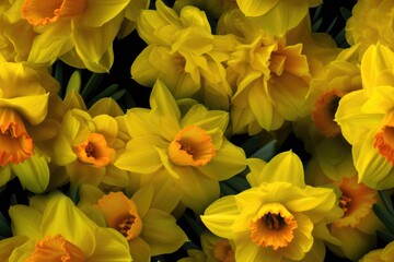 Daffodil Daffodils Flower Flowers Seamless Repeating Repeatable Texture Pattern Tiled Tessellation Background Image