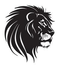 Fototapeta na wymiar Lions head sketch closeup. Good for tattoo and logo. Editable vector monochrome image with high details isolated on white background