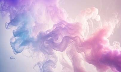 Obraz na płótnie Canvas Pastel Smoke Background as Soft Ethereal Dreamy Background with Professional Color Grading - Generative AI