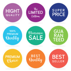 Obraz premium Set of Price tags. Promotional sale badge and retail paper stickers.
