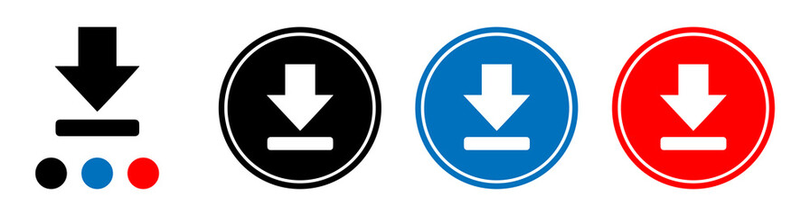 download icon, down arrow direction, download button