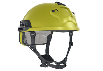 Fototapeta premium Worker helmet yellow high quality 3d render