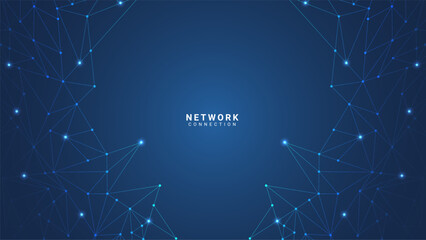 technology background design with network connection