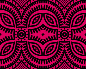 Seamless ethnic border pattern, authentic stripe print. Aztec design.