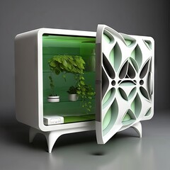 blue box with green leaves Generative AI
