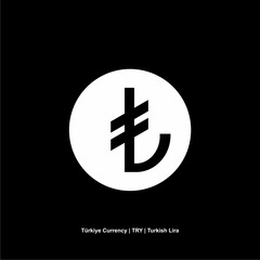 Turkey officially the Republic of Turkiye Currency Symbol, Turkish Lira Icon, TRY Sign. Vector Illustration