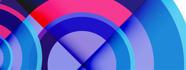 Fototapeta premium Circle trendy minimal geometric abstract background. Vector Illustration For Wallpaper, Banner, Background, Card, Book Illustration, landing page