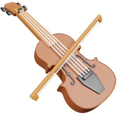 3D Violin Illustration