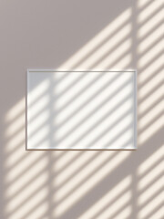 Minimal frame on the wall in interior mockup