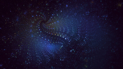 3D rendering abstract colorful fractal light background