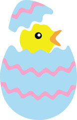 Chick in egg Easter vector image
