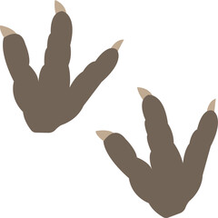 Obraz premium Monster footprint vector image