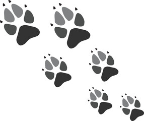Fototapeta na wymiar Wolf footprint vector image