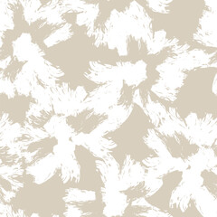 Neutral Colour Abstract Floral Seamless Pattern Design