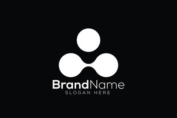 Fototapeta na wymiar Trendy letter A technology logo design template