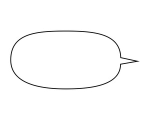 横長楕円形の吹き出し　２
