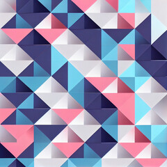 Blue and pink minimalist geometric pattern, Generative AI