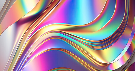 rainbow shiny background with colored pastel foil texture. Generative AI illustration
