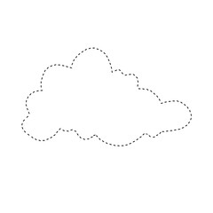 Black cloud dotted line.