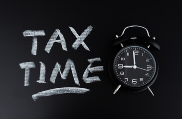 Text tax time with alarm clock