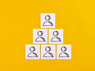 Organizational hierarchy. Human resources management, staffing and business recruitment. Work team....