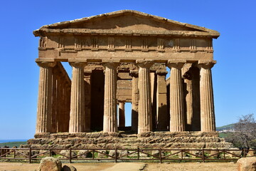 Concordia Temple in Valley of Temples near town Agrigento,Sicily